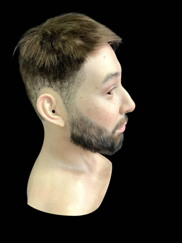 Left side profile of immortal masks showcasing detailed facial contours and natural skin tones