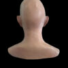Back view of old man mask showing inner lining and strap details