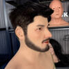 Right profile of a hyper realistic human face mask showing detailed facial texture