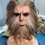 Silicone mask front view showing detailed realistic features