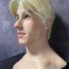 Silicone mask realistic left side profile with natural skin texture