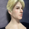Silicone mask realistic right side profile showing lifelike facial features