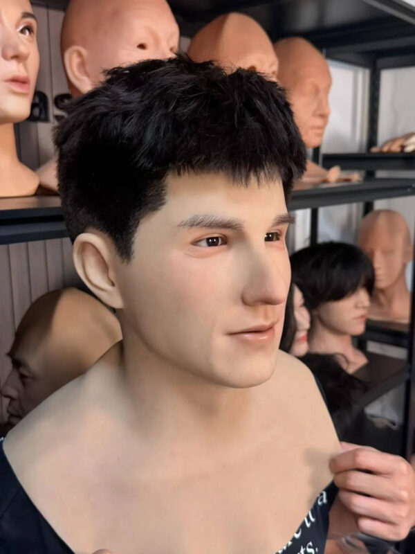 Silicone mask realistic right side profile with detailed texture