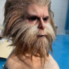 Right side view of silicone mask with lifelike skin texture
