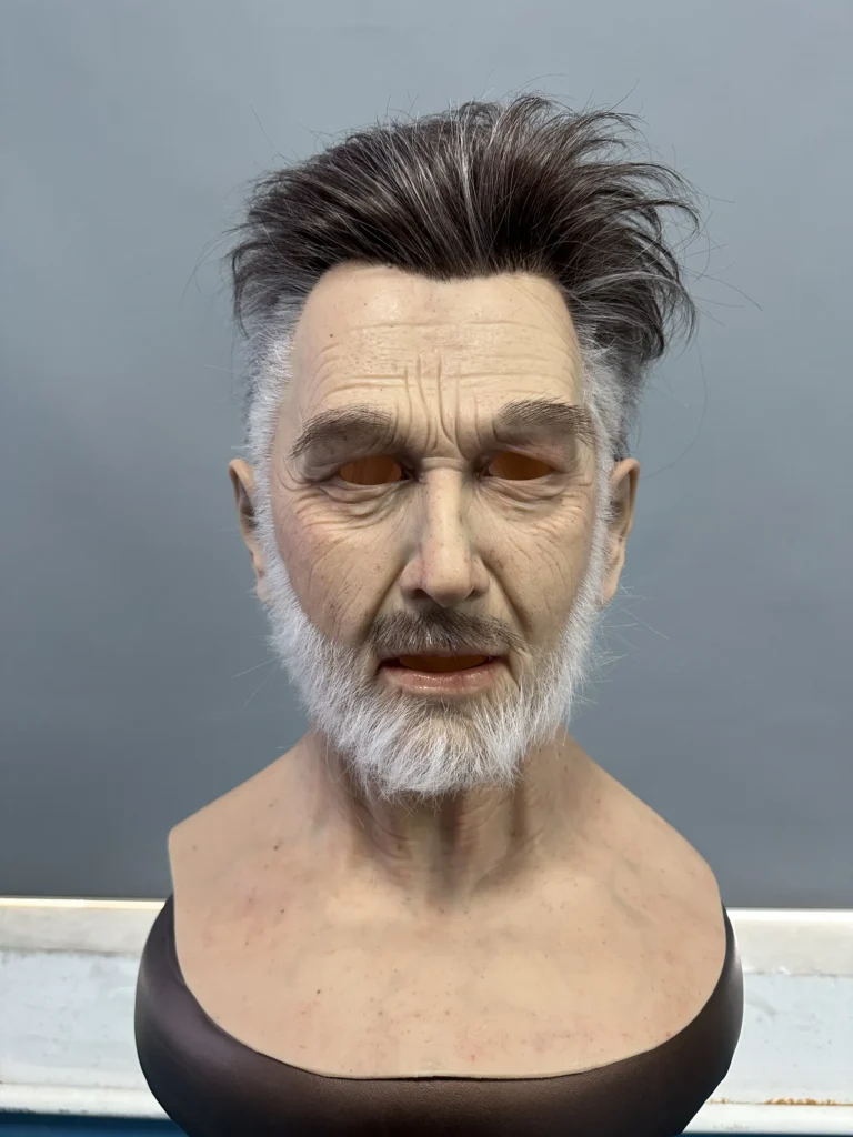 Custom masks front view showing realistic facial features