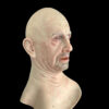 Right side of realistic bald elderly silicon mask